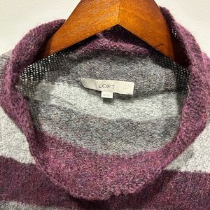 striped alpaca wool blend sweater